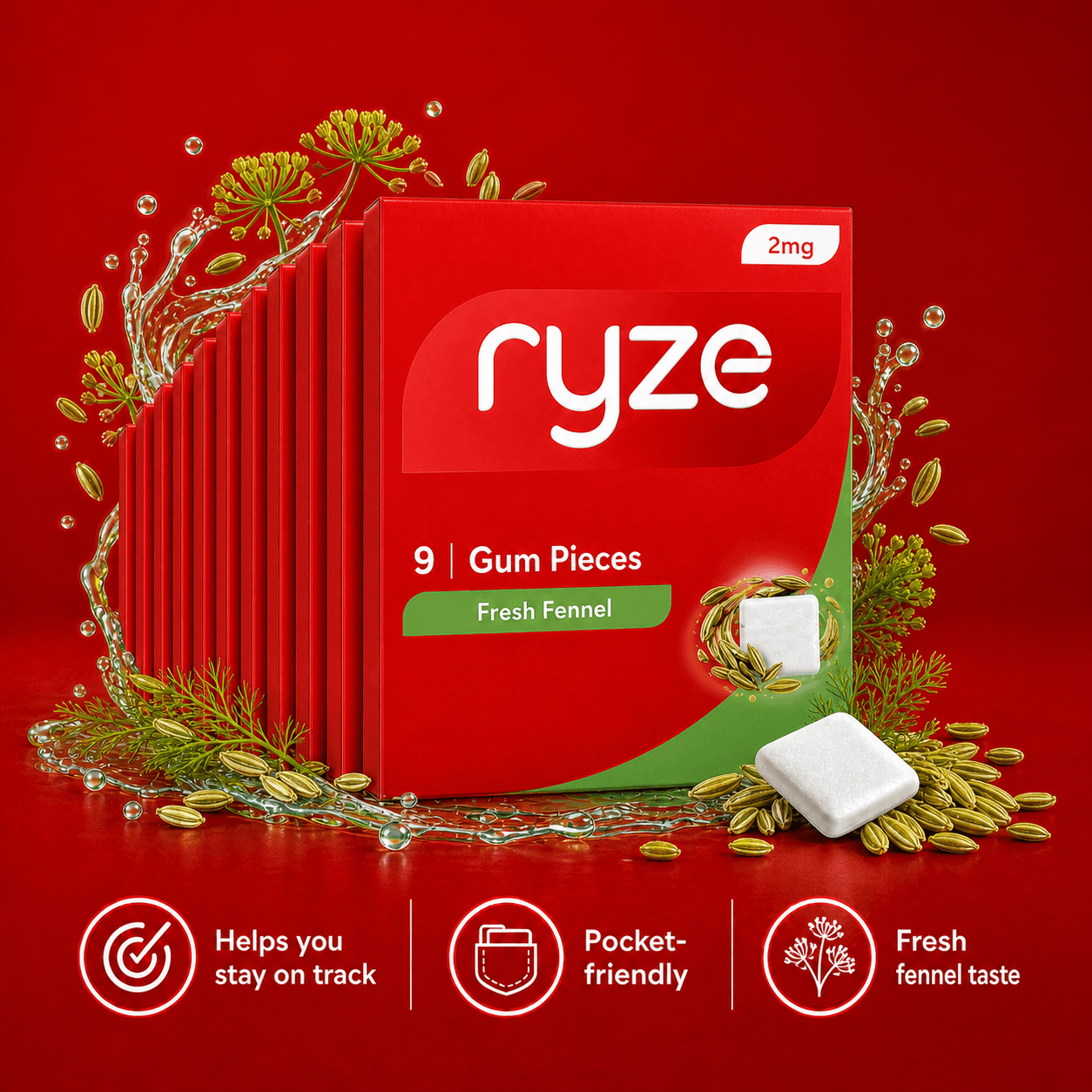 Ryze Gum - Fresh Fennel