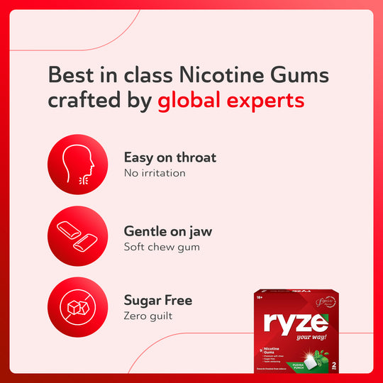 RYZE Gums Pudina Punch Flavor - 2mg