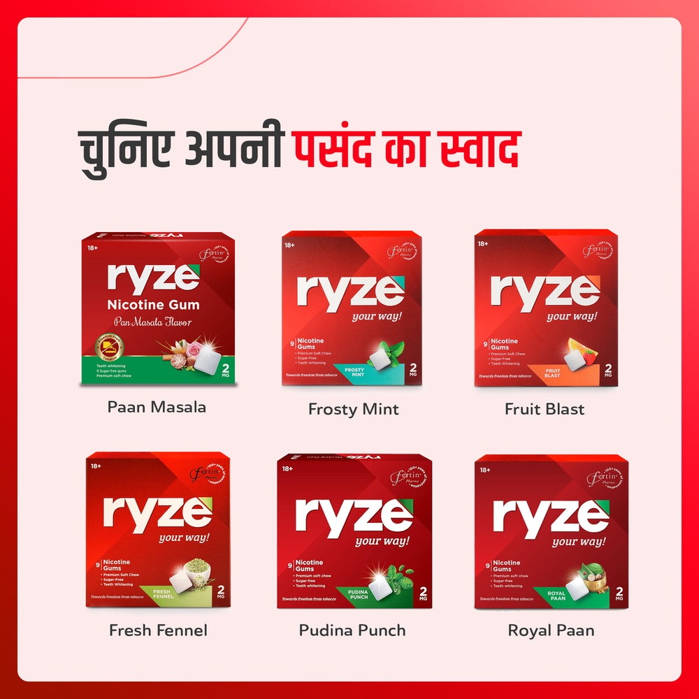 RYZE - गम फ्लेवर्ड पान - 2 mg