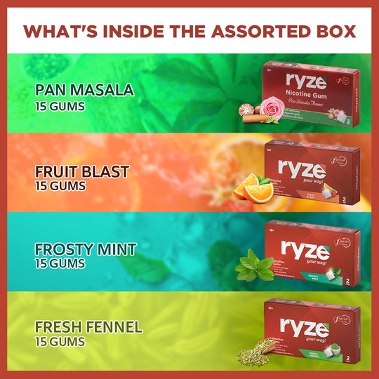 RYZE Gums Assorted Packs (60 Gums)