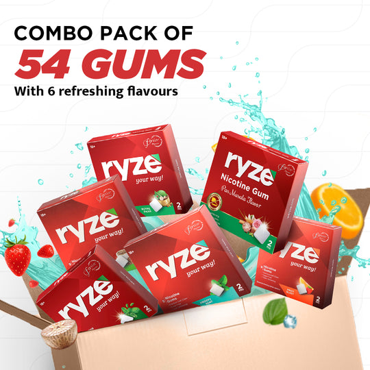 RYZE Gums Assorted Packs - 6 Flavours