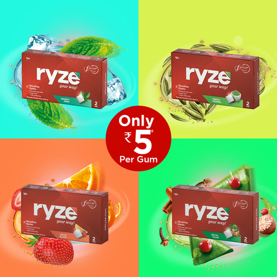 RYZE Nicotine Gums Assorted Packs (60 Gums)