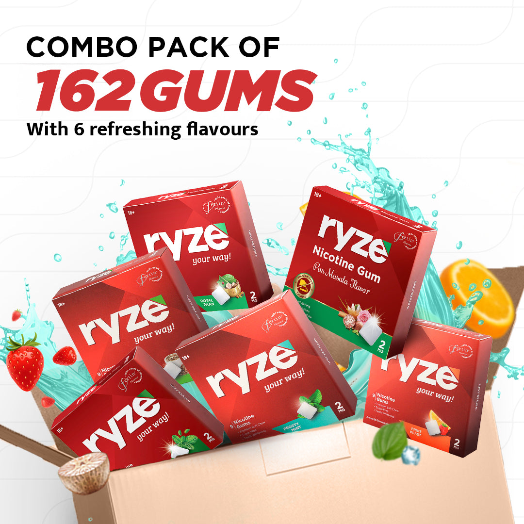 RYZE Gums Assorted Packs - 6 Flavours